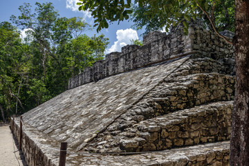 Fototapeta premium Part of field for playing ball of Mexican Indians Maya