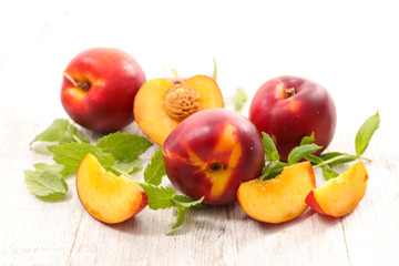 fresh peach and mint