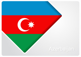 Azerbaijani flag design background. Vector illustration.