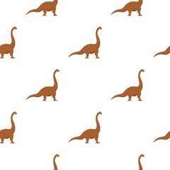Brown brachiosaurus dinosaur pattern seamless for any design vector illustration