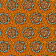 Seamless pattern background. Symmetric vintage fabric texture. Decor for design trendy fashion clothes, textile and print. High resolution desktop wallpaper. Template for hand made products decoration