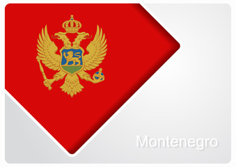 Montenegrian flag design background. Vector illustration.