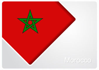 Moroccan flag design background. Vector illustration.