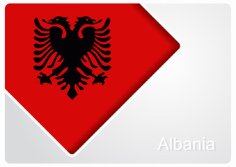 Albanian flag design background. Vector illustration.