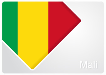 Malian flag design background. Vector illustration.