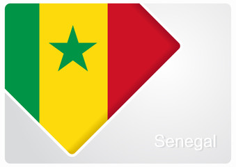 Senegalese flag design background. Vector illustration.