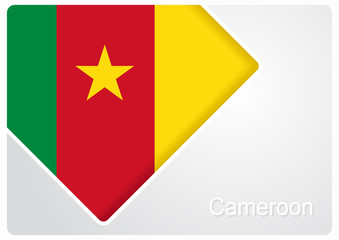 Cameroon flag design background. Vector illustration.
