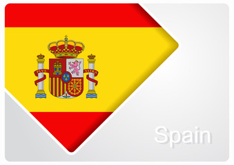 Spanish flag design background. Vector illustration.