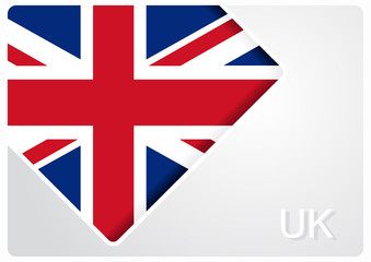 United Kingdom flag design background. Vector illustration.