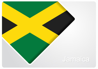 Jamaican flag design background. Vector illustration.