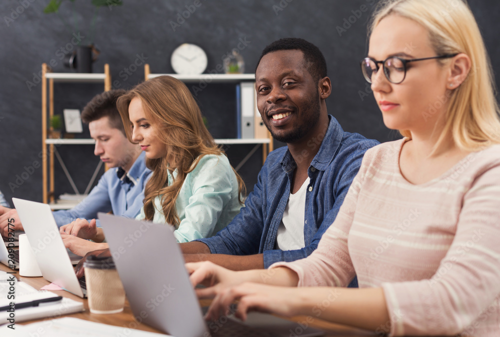 Aufkleber Programmers working in software developing company