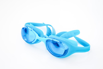 goggles for swimming on white background close up