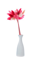 Vase with decor on white background