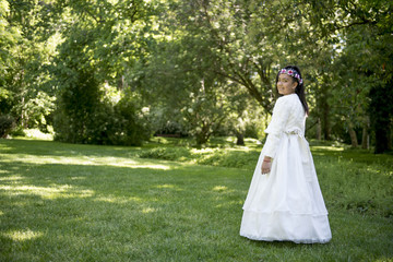 Pretty girl first communion