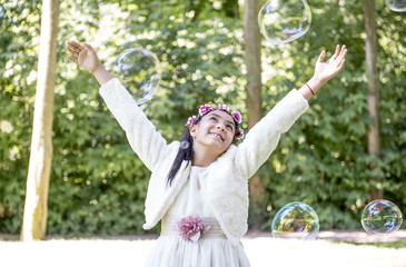 Pretty girl first communion