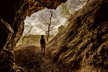 Höhle in Ungarn in der Nähe der Donau