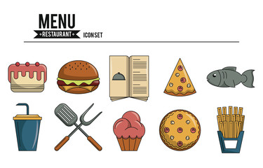 Set of menu restaurant collection vector illustration graphic design