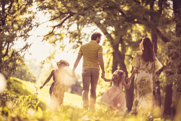 Obraz premium Time for family. Spring season.