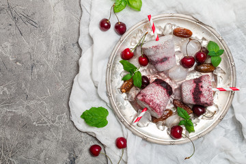 Vegan ice cream, top view