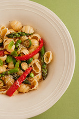 Pasta with summer greens