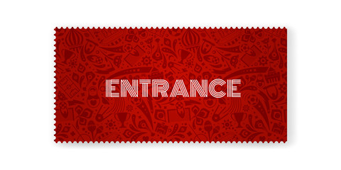 Football match ticket vector layout