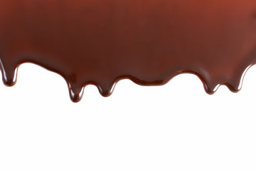melt chocolate drop on white background, texture, pattern