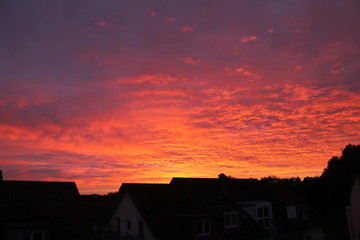 Abendrot &uuml;ber Ellwangen