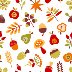 Autumn Seamless Pattern Retro