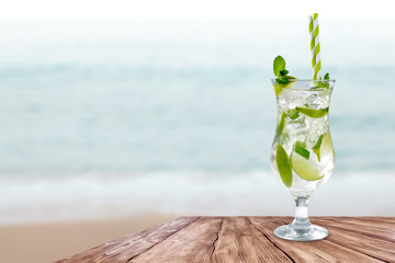 summer drink and desk space 