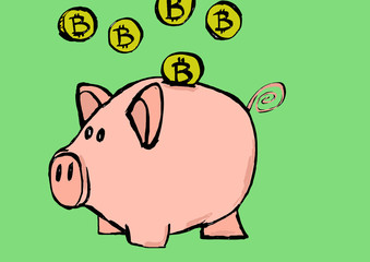 Bitcoin piggy bank