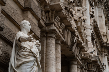 Marble roman statue: Cicero Cicerone - obrazy, fototapety, plakaty