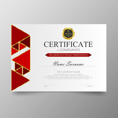 Certificate Premium template awards diploma background vector modern value design and layout luxurious.cover leaflet elegant horizontal Illustration in size pattern.