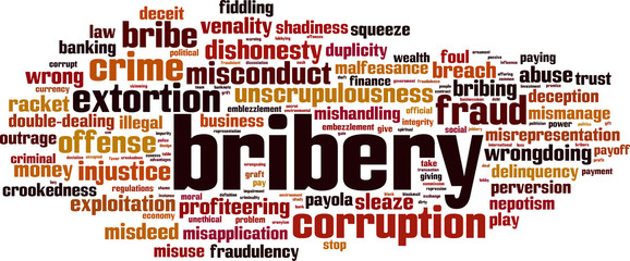 Bribery word cloud