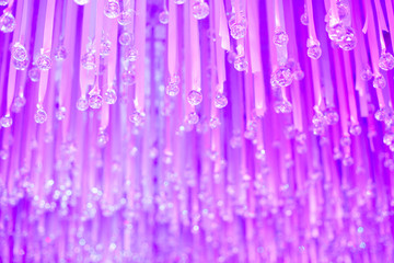 decoration for the ceiling of glass beads on the tapes