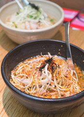 japan noodle with fish soup