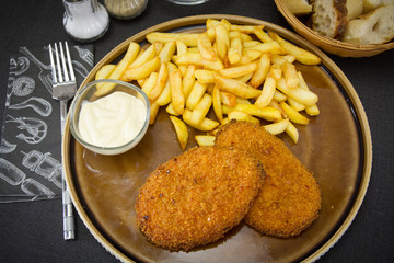 escalope pané et frites
