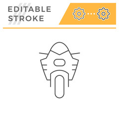 Modern sport motorcycle line icon