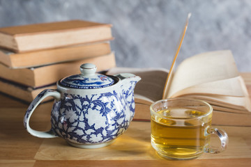 tea and book