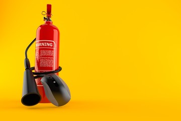 Naklejka premium Fire extinguisher with computer mouse