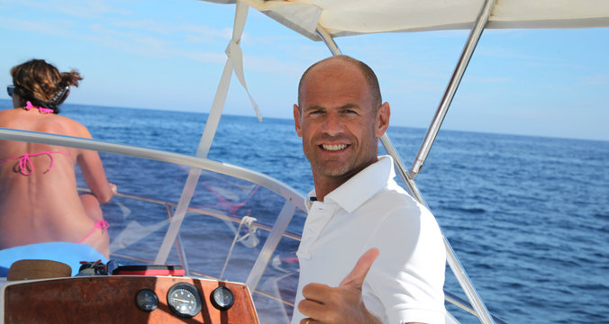 Skipper in barca