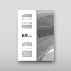 Leaflet cover presentation abstract geometric background, layout in A4 set technology brochure flyer design template vector shadow