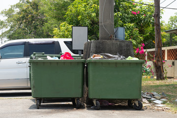 city trash cans