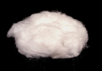 Cotton white medical cotton wool isolated on white background