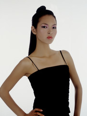 Naklejka premium Model Beauty Stylish Makeup Portrait