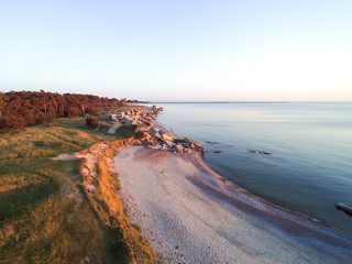 Abandoned fortifications at Baltic sea coast next to Liepaja, Latvia.