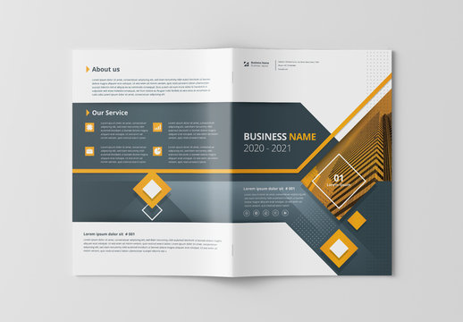Cover Layout with Yellow and Gray Accents