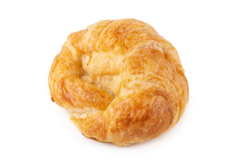 Plain croissant isolated on a white background