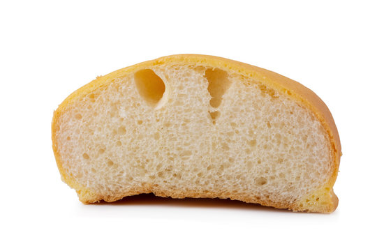 baked bread isolated on a white background