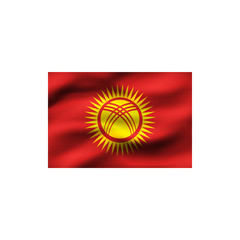Flag of Kyrgyzstan.