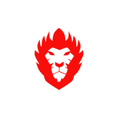 Lion monogram logo red